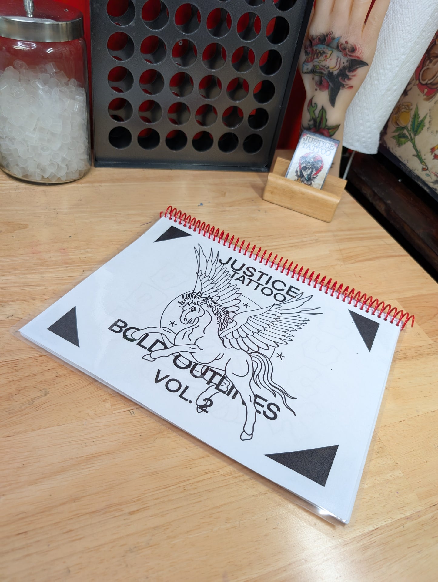 Traditional Bold Tattoo Flash Book - Handmade by Justice Tattoo