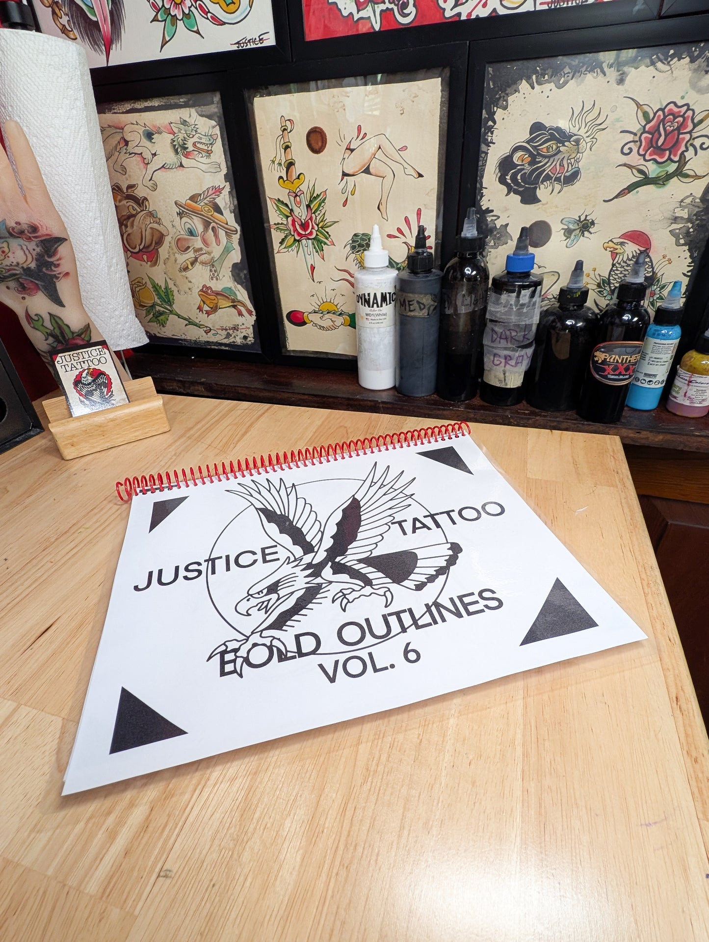 Traditional Bold Tattoo Flash Book - Handmade by Justice Tattoo