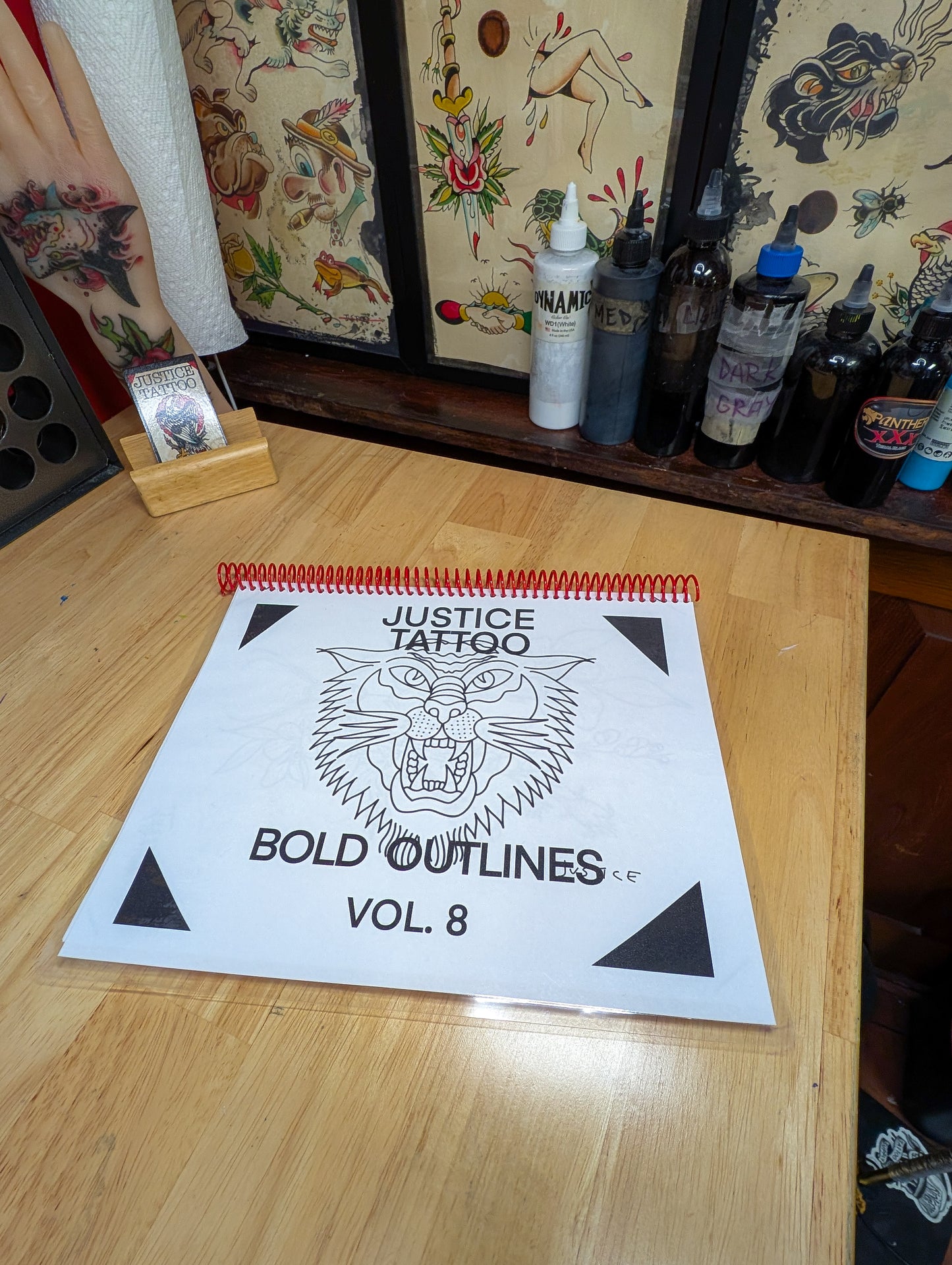 Traditional Bold Tattoo Flash Book - Handmade by Justice Tattoo