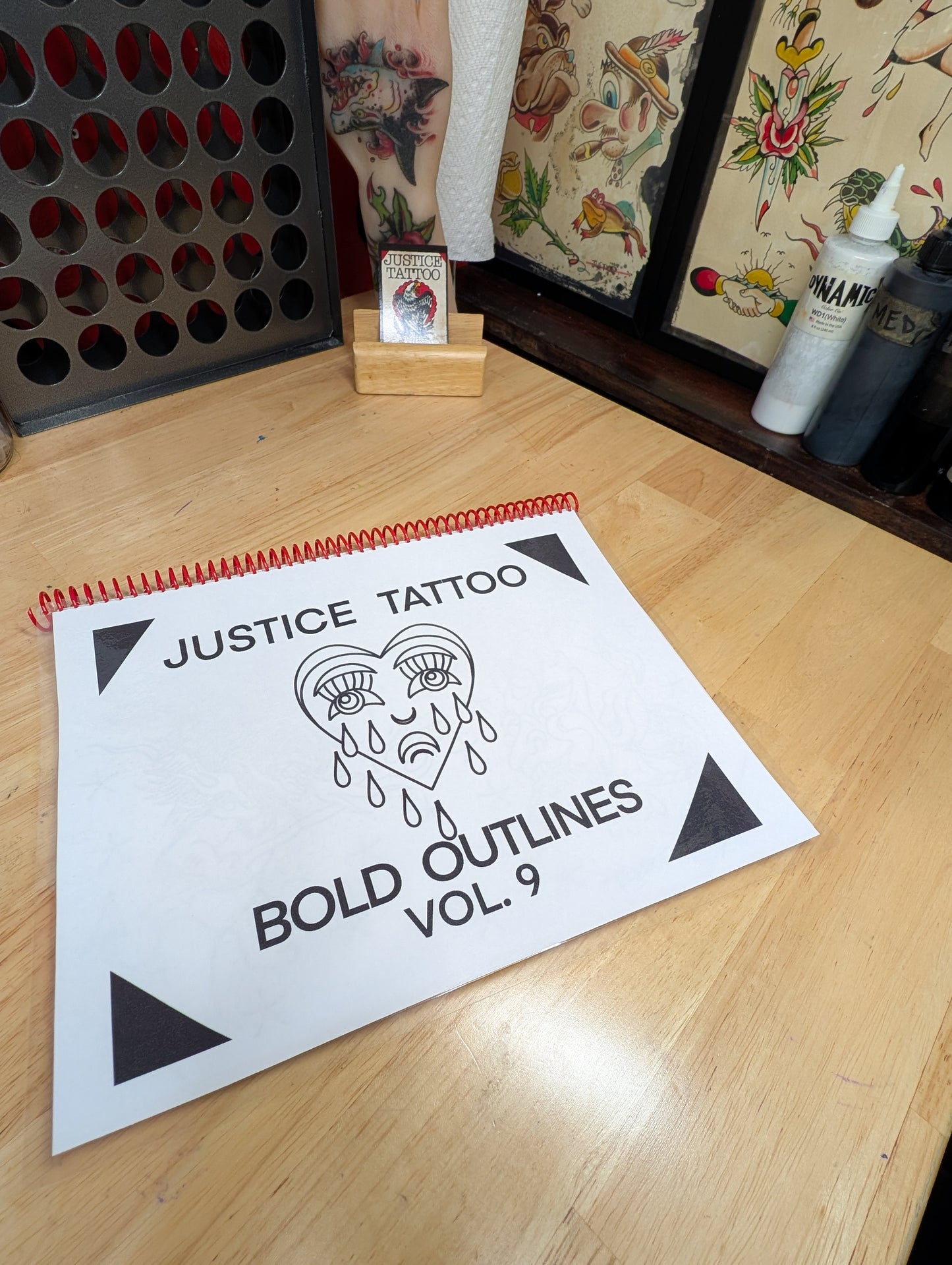 Traditional Bold Tattoo Flash Book - Handmade by Justice Tattoo