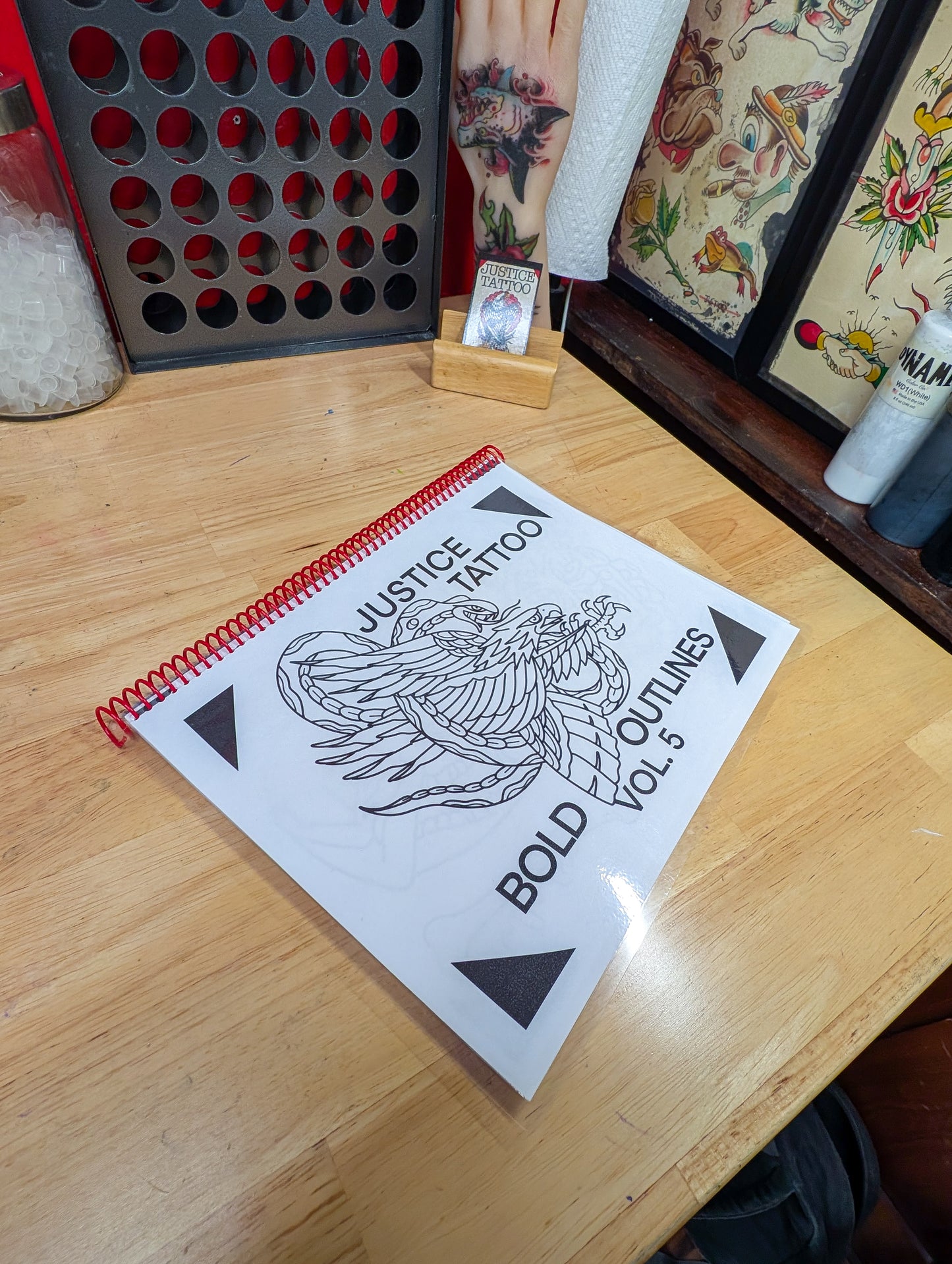Traditional Bold Tattoo Flash Book - Handmade by Justice Tattoo