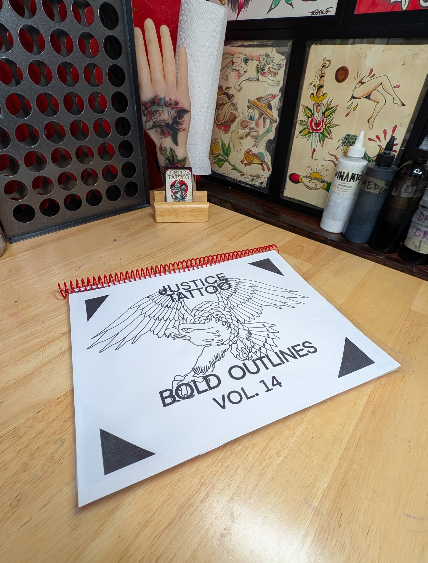 Traditional Bold Tattoo Flash Book - Handmade by Justice Tattoo