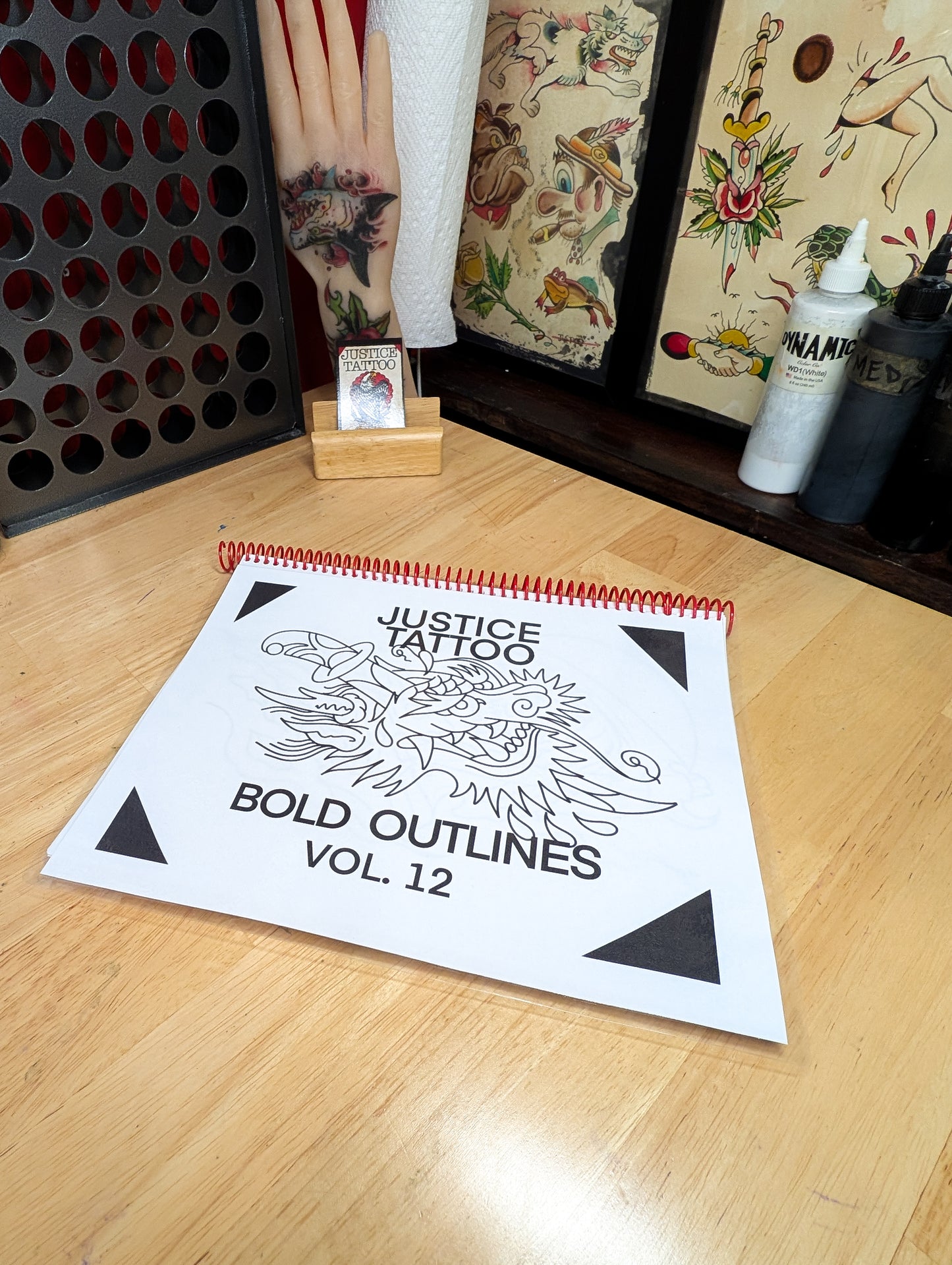 Traditional Bold Tattoo Flash Book - Handmade by Justice Tattoo