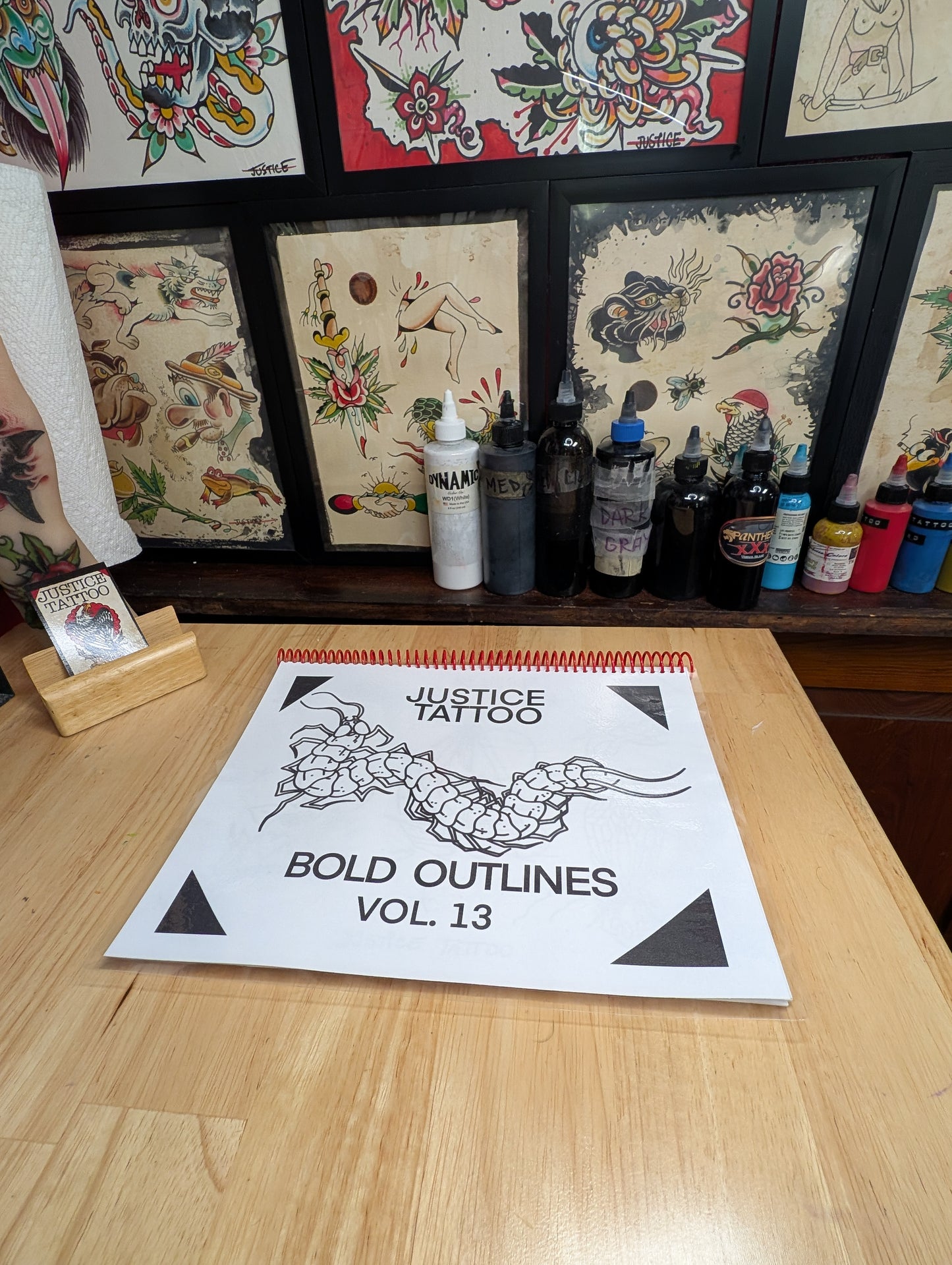 Traditional Bold Tattoo Flash Book - Handmade by Justice Tattoo