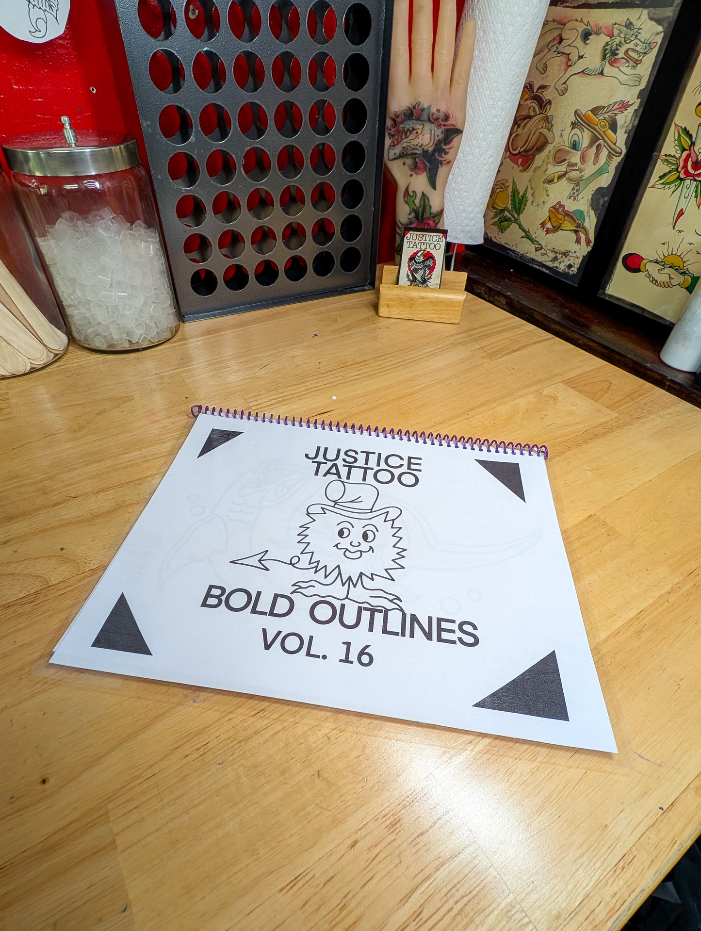 Traditional Bold Tattoo Flash Book - Handmade by Justice Tattoo
