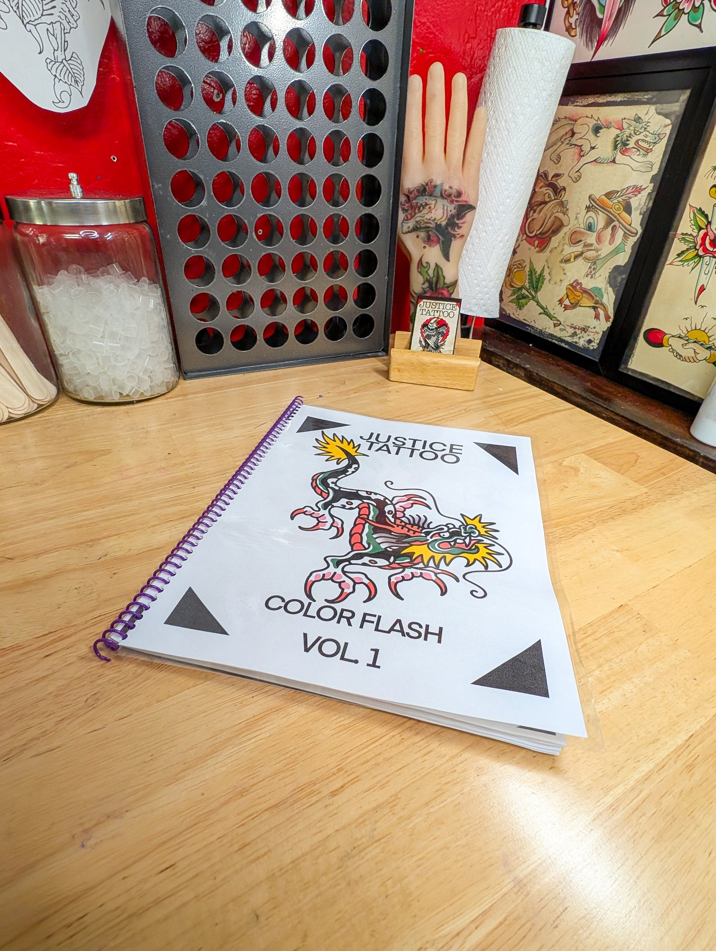 Traditional Bold Tattoo Flash Book - Handmade by Justice Tattoo